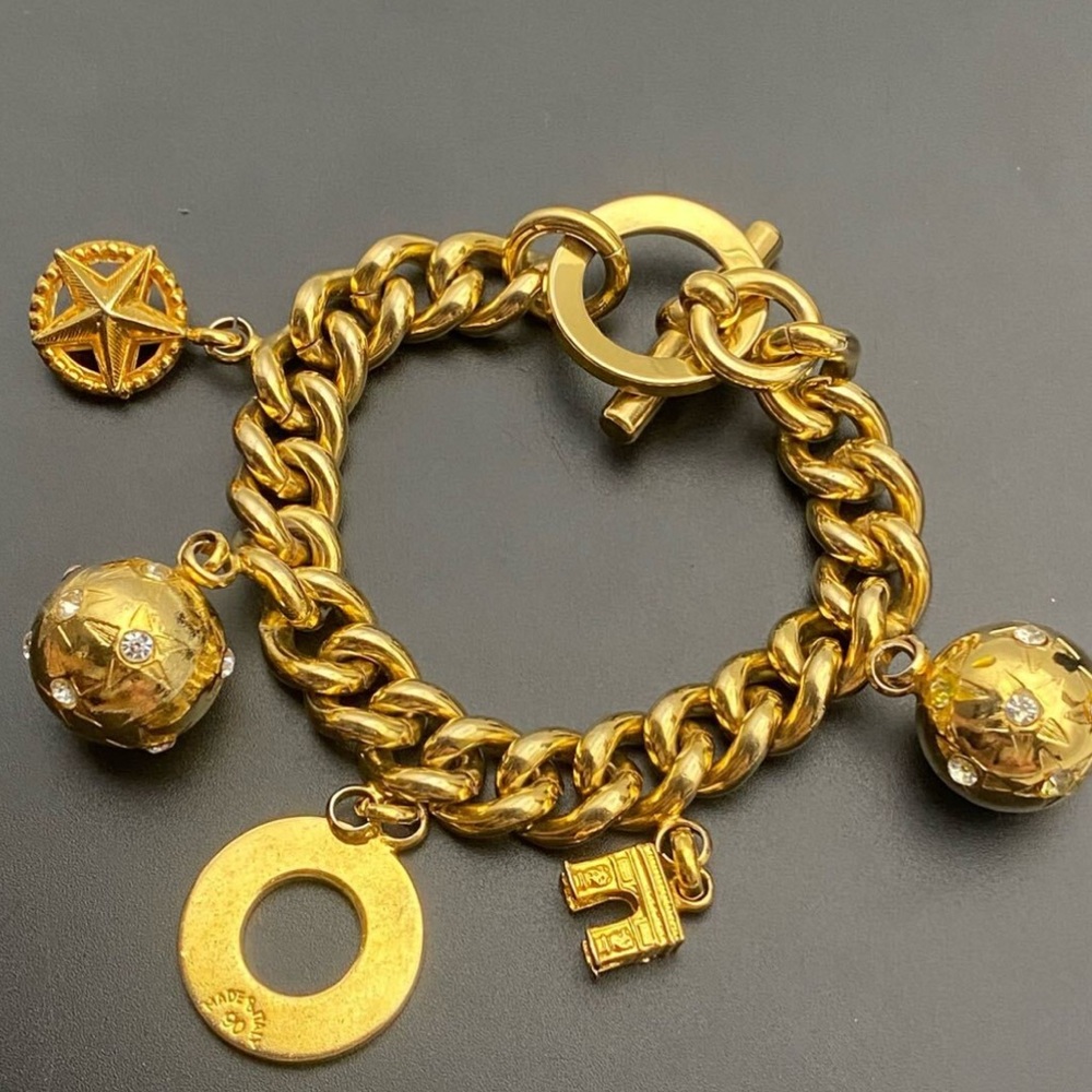 Rare Celine Gold Charm Bracelet